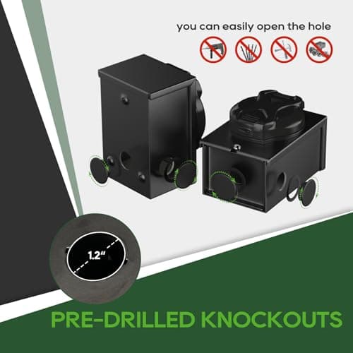 RVGUARD Emergency Power Combo Kit, 25 Foot 30 Amp Generator Cord and Power Inlet Box, NEMA L14-30P to L14-30R Generator Cord with NEMA L14-30P Pre-Drilled Generator Inlet Box, ETL Listed