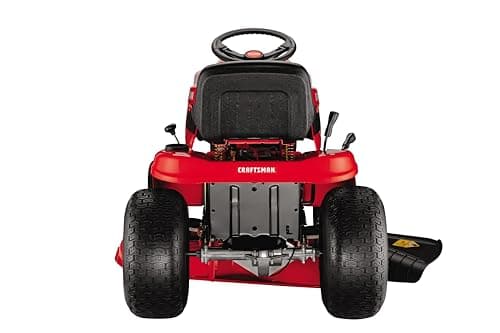 CRAFTSMAN 42" Gas Riding Lawn Mower with 17.5 HP* Briggs and Stratton Single-Cylinder Engine, Gas Lawn Tractor with 7-Speed Transmission, Red/Black