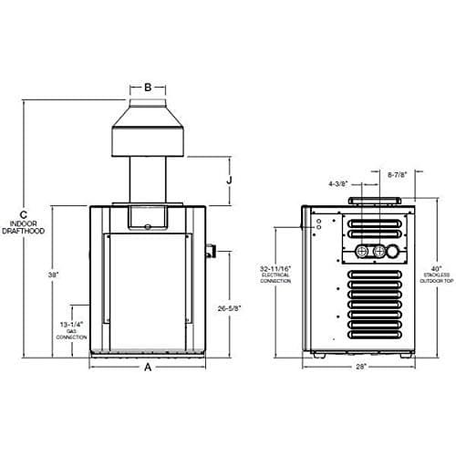 Raypak 206,000 BTU Digital Electronic Ignition Natural Gas Pool Heater