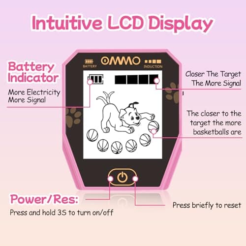 OMMO Metal Detector, Rechargeable Built-in Battery Kids Metal Detector with Funny LCD Display, Adjustable Metal Detectors for Kids with IP67 Waterproof 6.5” Search Coil for Exploring Outdoor