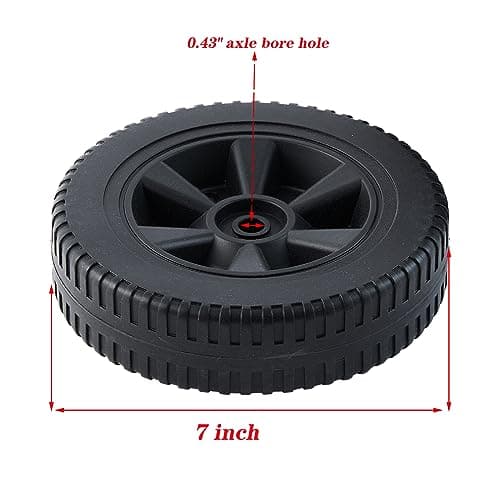 7 Inch 70-05-104 DGF493BNP DGH474CRP Wheels Replacement Parts for Dyna Glo Grill Wheels DGF510SBP DGH450CRP DGH450CRP-D DGH450CRP-D DGB494SPB Plastic Black Gas Grill Wheel Replacement 2 pcs