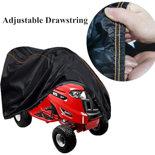 Riding Lawn Mower Cover Tractor 420D Compatible with up to 35 inch Decks Cub Cadet,Troy-Bilt,Husqvarna,MTD,Greenworks, EGO,Craftsman,Honda Windproof Outdoor with Storage