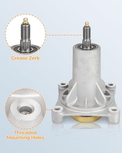 Lawn Mower Spindle for Husqvarna YTH24V48 Ariens Craftsman Poulan Jonsered Murray Mandrel Assembly Replacement Part Number 532187292 532192870 187292 532187281 21546238 21546299 Mower Mandrel Spindle