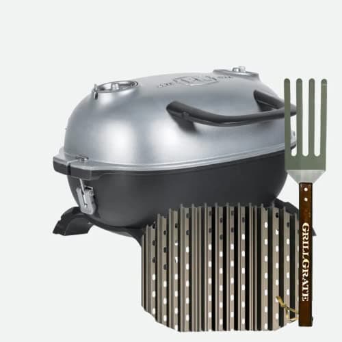 GrillGrate Grill Grate for PK Go Grill | Camping Grill Grate | Premium Charcoal Grill Accessories | Hard Anodized Aluminum | Portable Grill Grate Set | 11″ Deep x 15.375″ Wide