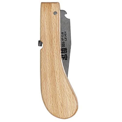 KAKURI Pruning Saw Folding 4" for Garden, Camp, Bushcraft, Japanese Pull Saw Razor Sharp Japanese Steel Blade, Mini Pocket Hand Saw for Tree Branch Cutting, Foldable Wood Handle, Made in JAPAN