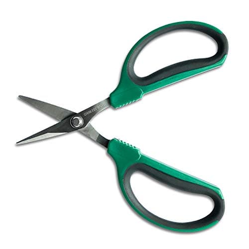 6-Inch Stainless Steel Garden Bonsai Pruning Shears with 40mm Straight Blade Pruners, Anti-Slip Softgrip Micro-Tip Snip