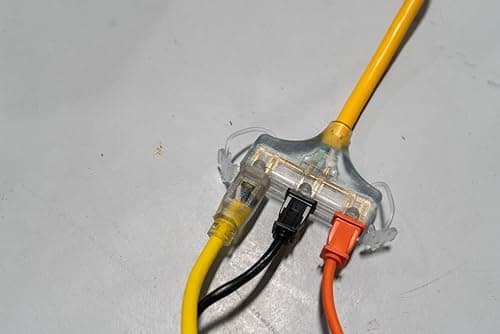 Southwire Generator Power Cord Adapter; 12/3 Splitter 3-way Adapter; L5-20P to (3) Lighted 5-15R; 2-Foot;Yellow