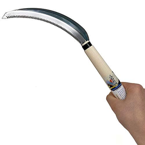 HACHIEMON Serrated Sickle MINI Japanese Saw Tooth Style - Compact and Lightweight - Made in Japan