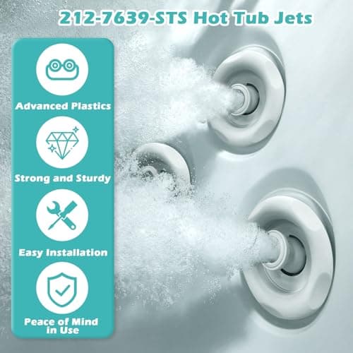212-7639-STS Hot Tub Replacement Jets 5" Spa Hot Tub Jets 3P