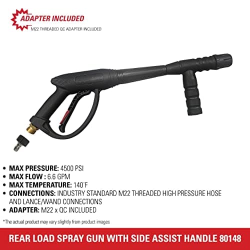 Simpson Cleaning Universal Pressure Washer Gun with Side Assist Handle for Cold Water Machines Use up to 4500 PSI