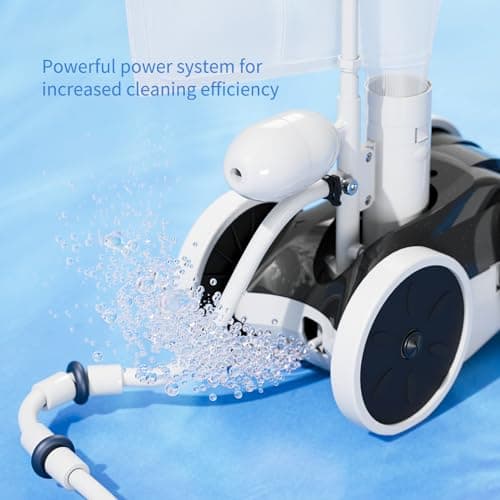 Upgrade Pool Pressure Side Sweeper: Professional Solution for Cleaning Your Swimming Pool (Four Wheels Better Than Three)