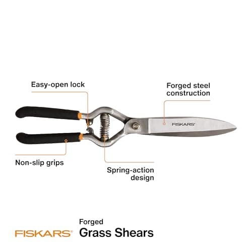 Fiskars 392230-1004 Forged Grass Shears, Black