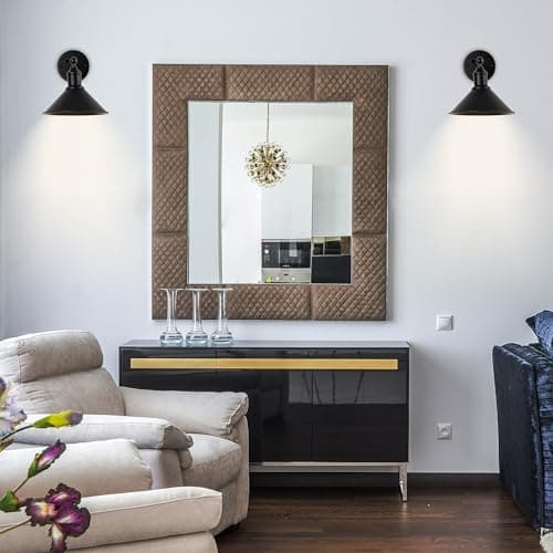 Vintage Black Wireless Battery Operated Wall Sconces, Cordless LED Wall Lights Set of 2 with Remote Control, for Bedroom, Farmhouse, Gallery - Easy Setup, Adjustable Brightness, Long-Lasting Battery