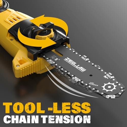 Pole Saw 8-Inch Cordless Tree Trimmer and 18-Inch Pole Hedge Trimmer 2-In-1,15-Feet Max Reach, Auto Oiling, Telescoping Pole Chainsaw with 2.0Ah Battery & Charger