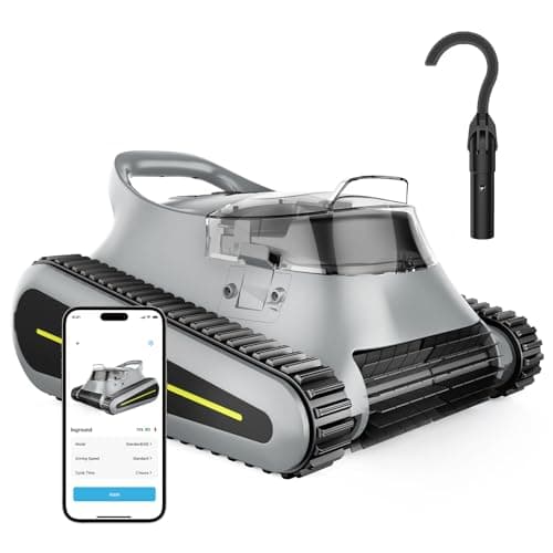 2025 Upgraded HISION Cordless Robotic Pool Cleaner with Wall-Climbing & Waterline Cleaning, 180W Brushless Motor Powerful Suction, 150-Min Runtime for In-Ground & Above Ground Pools up to 2000 Sq.Ft