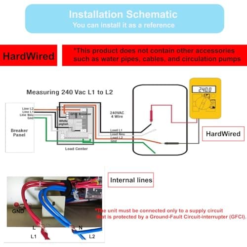 Pool Heater-11KW 220V Upgrade Thermostat Electric Swimming Pool Heater,Digital Touch Display Energy Efficient Pool Water Heater for Spas, Bathtubs and Above Ground in-Ground Pools. (Upgrade 220 11KW)