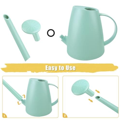 Watering Can for Indoor Plants, Small Watering Cans for House Plant Garden Flower, Long Spout Water Can for Outdoor Watering Plants 1. 8L 1/2 Gallon (Green)