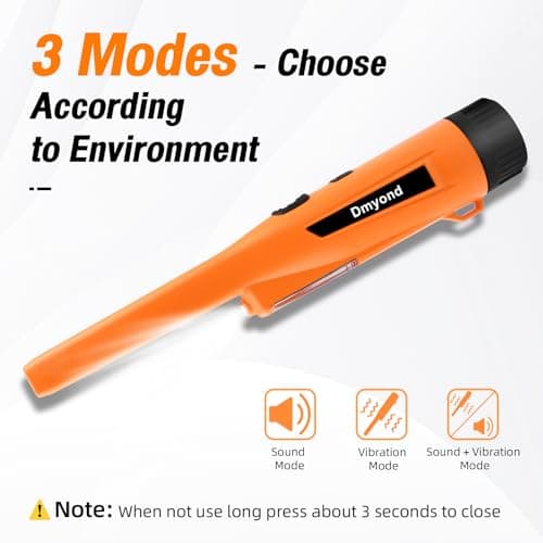 Dmyond Metal Detector Pinpointer & Accessories Kit, Waterproof Handheld Pin Pointer Wand, 3 Modes Detecting Search Pinpointing Finder Probe, Sand Sifter Scoop and Shovel, Beach Digging