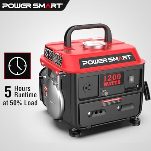 PowerSmart 1200-Watt Portable Generator with Super Quiet, Ultralight for Camping, PS50