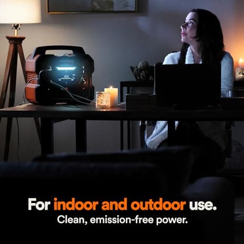 Generac 2106Wh Portable Power Station with Lithium-Ion Battery - Clean, Emission-Free Power - Wirless Charging Pad and Compact Design - Camping, RV, Indoor/Outdoor Use - Orange/Black
