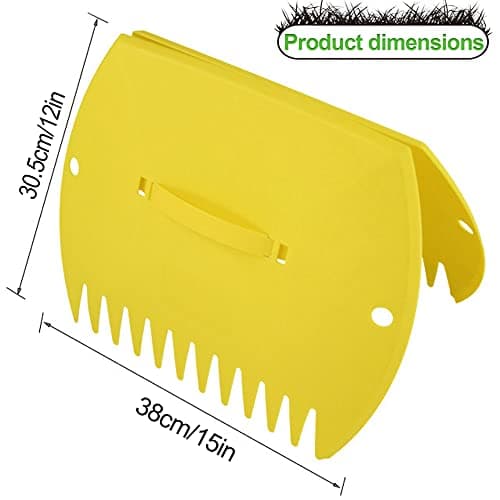 Leaf Scoops Hand Rakes, Large Leaf Grabbers for Yard Work and Garden Use, Clear and Collect Garden Rake, Leaf Scooper and Claws for Leaves, Lawn Debris, and Trash Cleanup, Yellow
