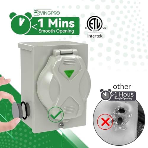 30 Amp Generator Cord 25FT and Power Inlet Box, Pre-Drilled 30 Amp Generator Inlet Box with Cord, NEMA L14-30P to L14-30R Generator Cord Waterproof Combo Kit, ETL Listed