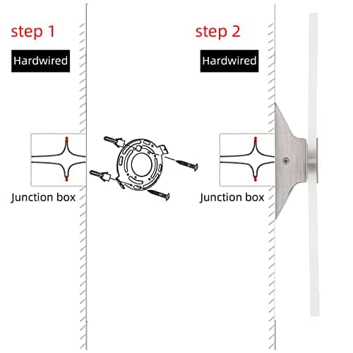 KICAAO Modern Wall Sconces Set of Two, Led Wall Light 10w, 6000k White Light Up Downlight, Hardwired Acrylic Wall Light Lighting, Suitable for Living Room Corridor Bedside (Cool White 6000K 2Pack)