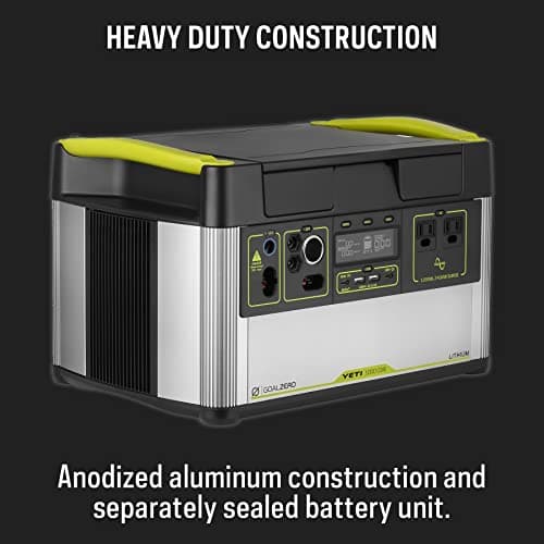 Goal Zero Yeti 1000 Core Portable Power Station, 1,000 W, Solar-Powered Generator (Solar Panel Not Included), USB-A/USB-C Ports and AC Outlets, Power for Camping (Yeti 1000 Core)