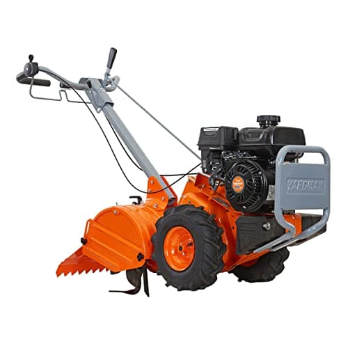 YARDMAX 18 in. 209 cc Gas OHV Engine Rear Tine Tiller with Dual Rotating Tilling