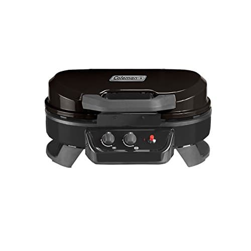 Coleman RoadTrip 225 Portable Tabletop Propane Grill, Gas Grill with 2 Adjustable Burners, Instastart Ignition, & 11,000 BTUs of Power for Camping, Tailgating, Grilling & More