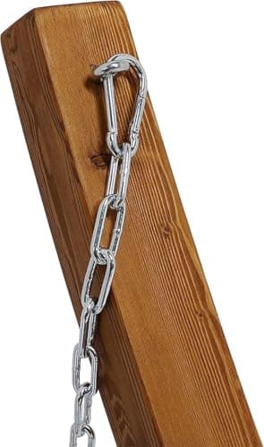 Wodden Hammock Base Larch Wood 2 Person 350 Pound Capacity Arc Stand Hammock Teak Finish 55" Dx164:Wx49 H (Stand Only)