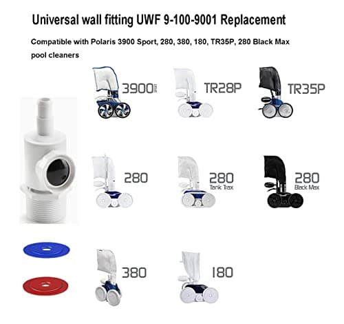ATIE Pool Cleaner Universal Wall Fitting UWF Connector Assembly 9-100-9001/Wall Fitting Complete EW22 Replacement for Zodiac Polaris 280 380 3900 Sport and Pentair Legend Letro Platinum Pool Cleaners