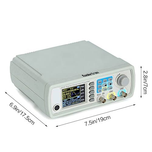 Koolertron Upgraded 15MHz DDS Signal Generator Counter,High Precision Dual-Channel Arbitrary Waveform Function Generator Frequency Meter 200MSa/s (15MHz)
