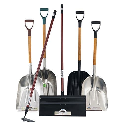 FOREST HILL Manufacturing Heavy Duty Super Tuff Aluminum Straight Edge Scoop Shovel (.125 Thick Aluminum, 52-Inch)