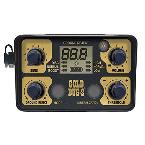 Fisher Gold Bug 2 Metal Detector with Coil Combo – Includes 6" and 10" Elliptical Search Coils for Maximum Gold Nugget Detection