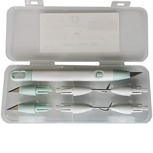 Craft Vinyl Weeding Tools Set Precision Carving Hobby Knife Pen Coming With Additional Blades and Weeder Removal Tool for Cricut Basic Weeding Tools for Art, Scrapbooking, Cutter and DIY