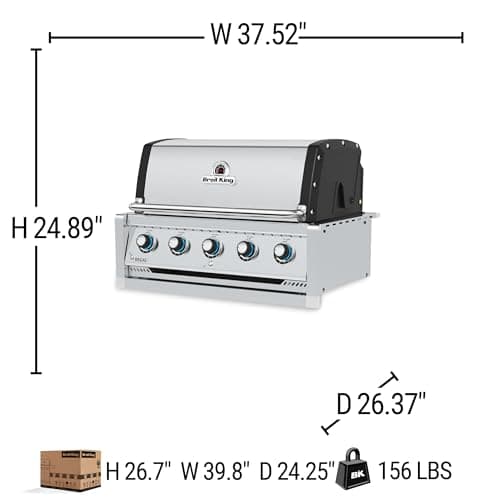 Broil King 886717 Regal S 520, Natural Gas (NG), Stainless Steel, Black