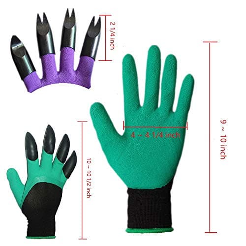 DCCPAA Garden Gloves with Claws,Claw Gardening Gloves for Digging,Planting, Weeding, Seeding-Waterproof for Men and Women