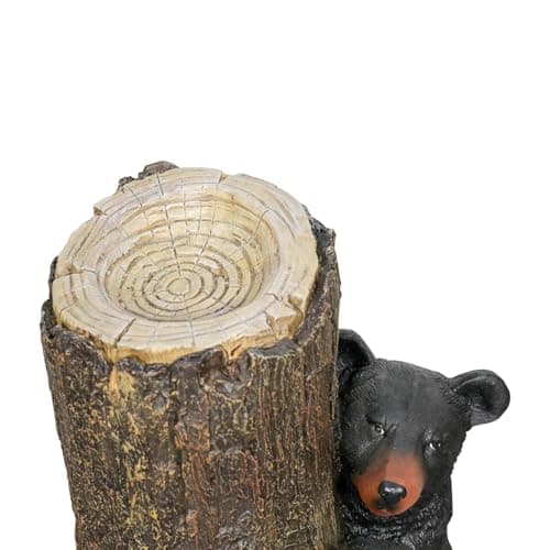 SKYFIRE Outdoor Garden Statues - 11.4”x 13.3”x 21.6“ Black Bear Tree Hugger Outdoor Sculpture for Home Decor, Concrete Lawn Ornament Decorations for Garden, Yard, Decor, House, Office Decor