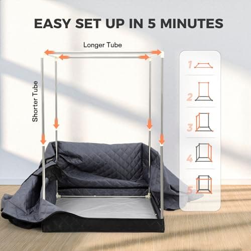 Upgraded Version Portable Sauna for Home Full Body Personal Sauna Steam Sauna Tent at Home Spa with 2.6L 1000W Steam Generator, 90 Minute Timer, Foldable Chair, Remote Control, Sauna Box(Black)
