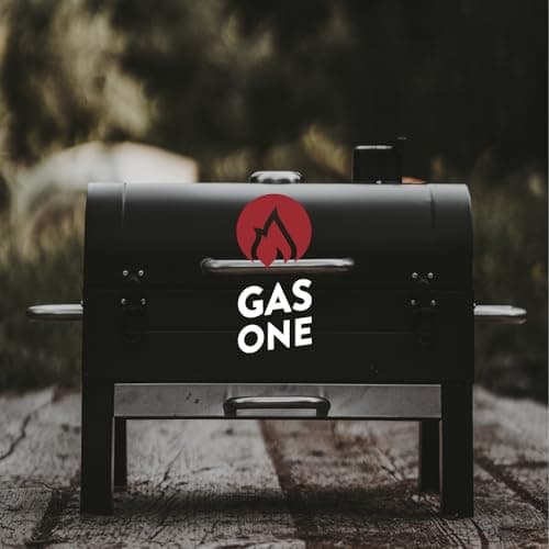 Gas One GasOne Portable Charcoal Grill – 18-inch Tabletop Charcoal Grill with Side Handles and Lid – Compact BBQ Charcoal Grill for Picnic, Tailgate, Travel – 2-Tiered Outdoor Charcoal Grill, Black