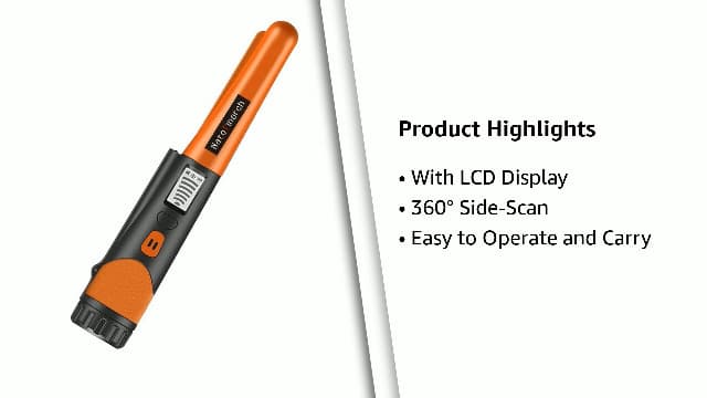 Hand Metal Detector, High Sensitivity Metal Detector with LCD Display&Belt Holster,360°Scanning,All Metal Finder Locating Gold Coin Silver Jewelry Waterproof