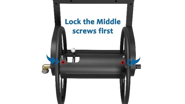 Garden Wall Mounted Hose Reel, Outdoor Heavy-Duty Water Hose Holder Winder, Holds 125 Feet of 5/8-Inch Hose, with 3.9 ft Leader Hose, Brass Fitting and Storage Basket for Yard, Green