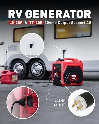 ERAYAK 4500W Portable Inverter Generator for Home Use, Super Quiet Small Generator for Camping Outdoor Emergency Power Backup, Gas Powered Engine, EPA Compliant