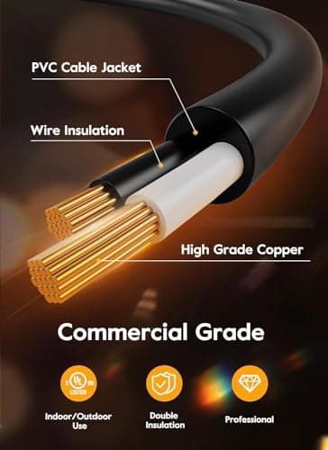Brightown LED Outdoor String Lights 30FT for Patio with 16 Shatterproof ST38 Vintage Edison Bulbs, Waterproof Outside Hanging Lights for Backyard Deck Garden Party Xmas Decor, 2700K