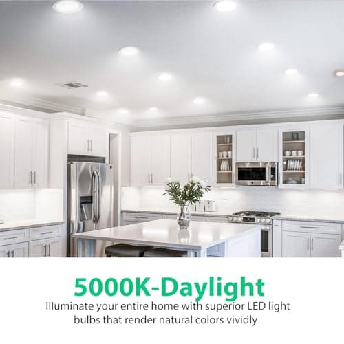 DAYBETTER BR30 LED Light Bulbs Indoor Flood Light, 5000K Daylight White LED Bulb 65W Equivalent, Dimmable, E26 Base, 800LM, Recessed Can Bulb for Living Room Bedroom Dining Room Bathroom, 12Pack