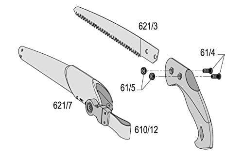 FELCO Pruning Saw (F 621) - Classic Tree Pull Stroke Pruner Saw w/ Carrying Sheath