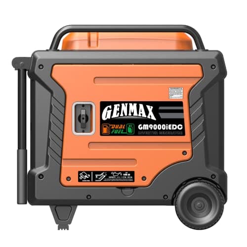 GENMAX Portable Generator, 9000W Super QuietDual Fuel Portable Engine with Parallel Capability, Remote/Electric Start, Ideal for Home backup power.EPA &CARB Compliant (GM9000iEDC)