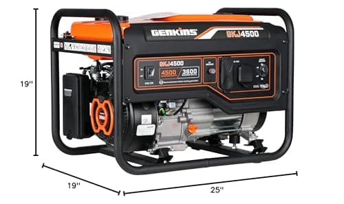 4500 Watt Portable Generator 4 Stroke 233 cc Engine Gas Powered Open Frame