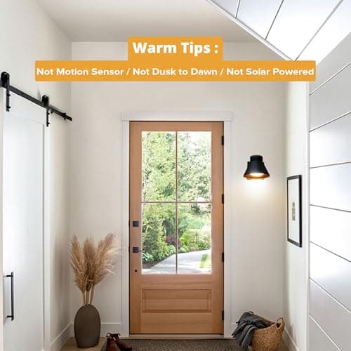 UME 2 Pack LED Outdoor Wall Light Fixtures, Black Front Porch Lights Wall Mount Lighting, Exterior Waterproof Wall Lantern Light Fixture Anti-Rust Farmhouse Wall Sconce for Patio, Doorway, Garage